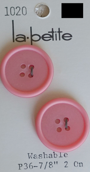 Vintage La Petite Buttons 1020 Pink 7/8''
